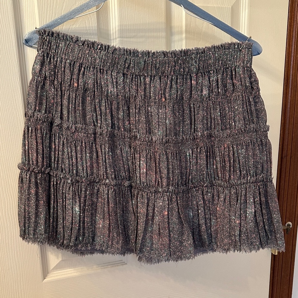Theory Multicolor Ruffled Mini Skirt